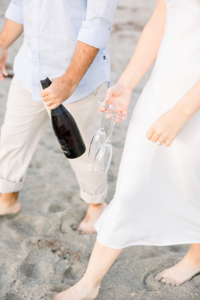 Beach engagement session by Florida wedding photographer