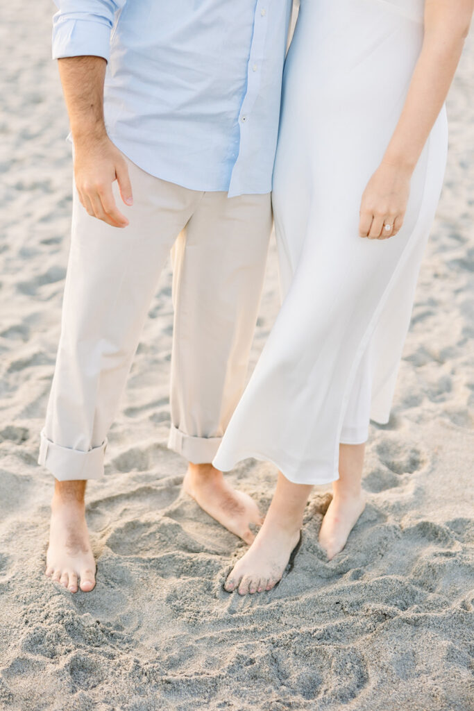 Beach engagement session by Florida wedding photographer
