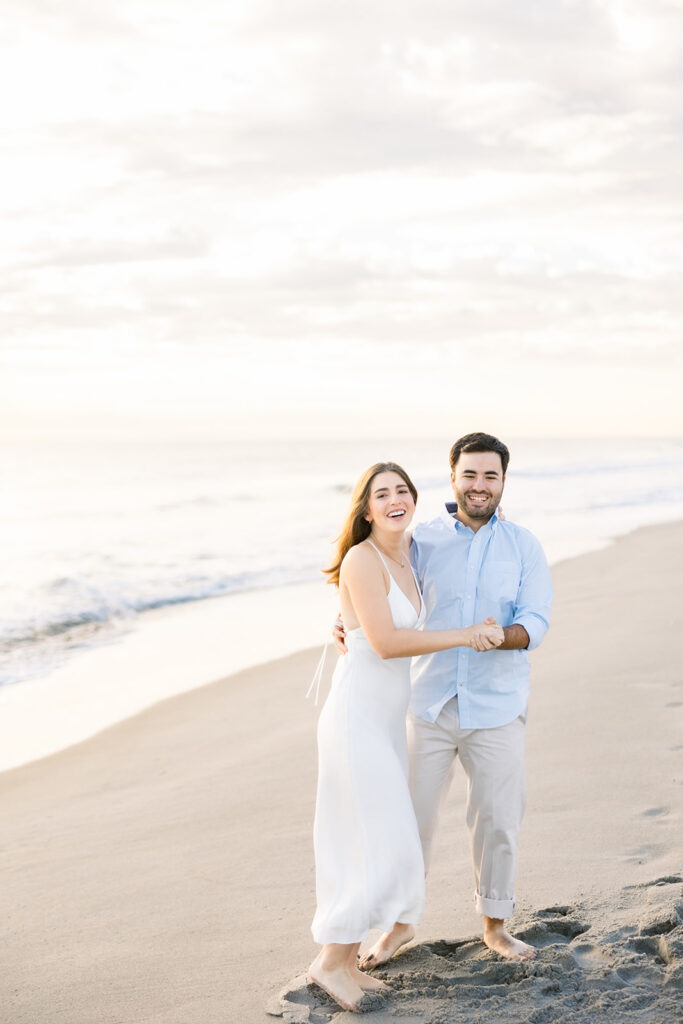 Beach engagement session by Florida wedding photographer