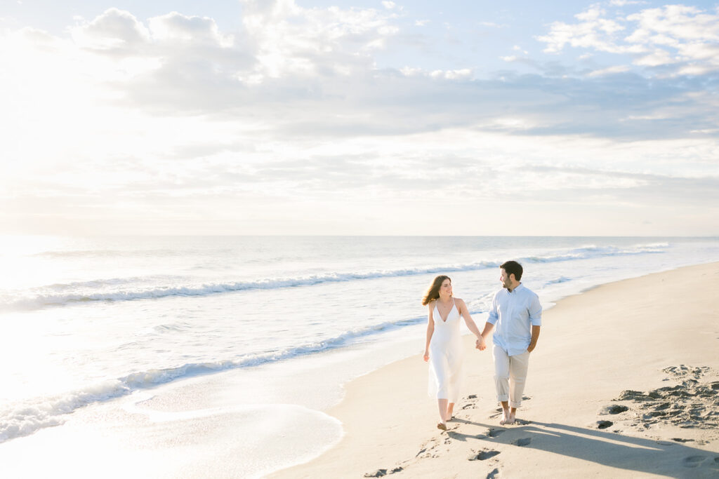 Beach engagement session by Florida wedding photographer