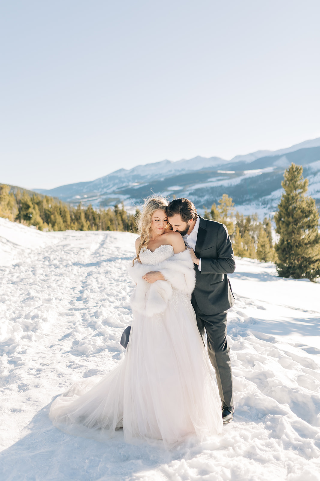 Wedding portraits in Breckenridge Colorado by Florida wedding photographer