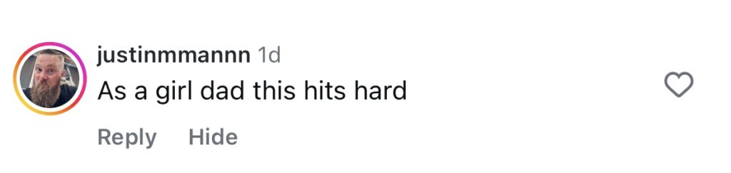 Instagram comments in reference to father of the bride speech captured by Florida wedding photographer and videographer.