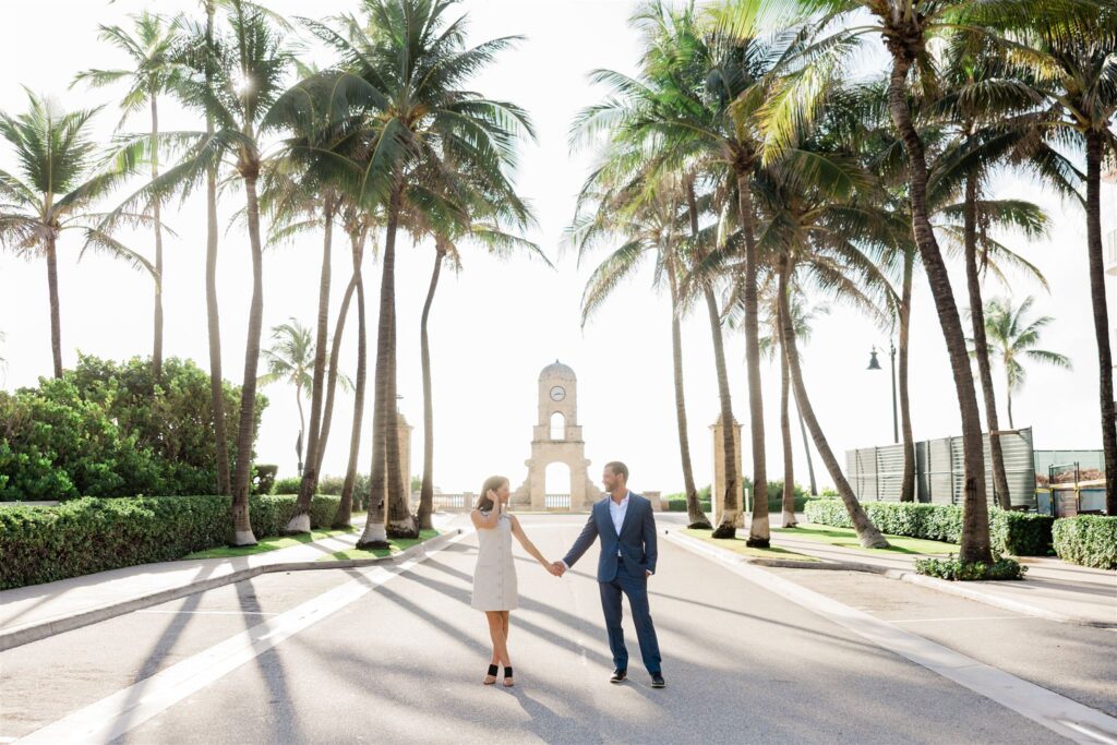 A Palm Beach, Fl engagement session at Worth Ave by Florida wedding photographer Angelika Krug Photo & Film.