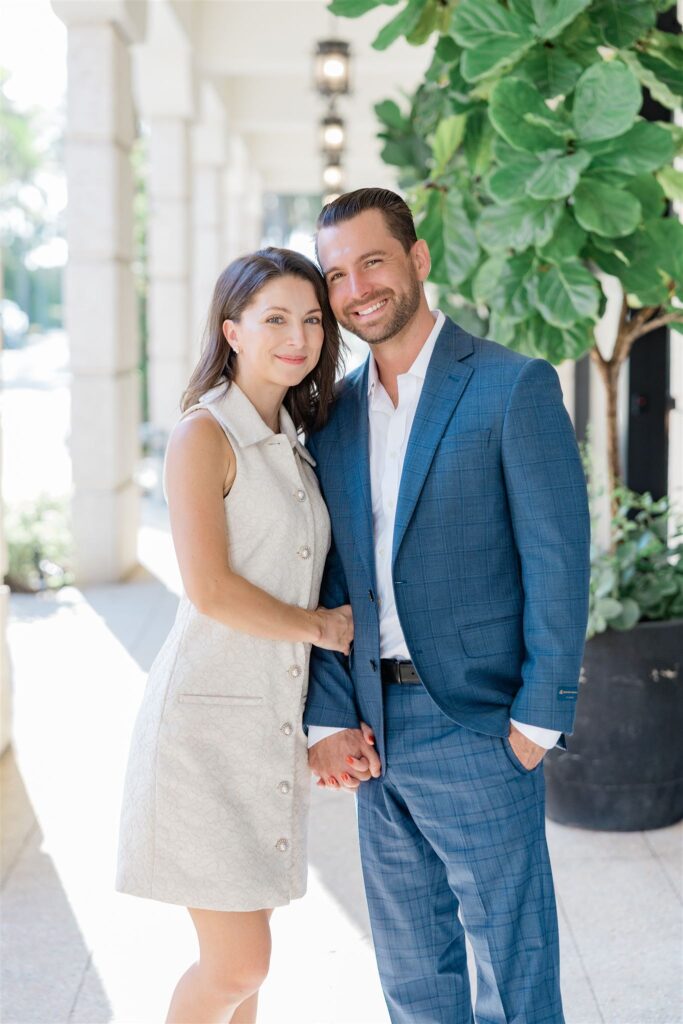 A Palm Beach, Fl engagement session at Worth Ave by Florida wedding photographer Angelika Krug Photo & Film.