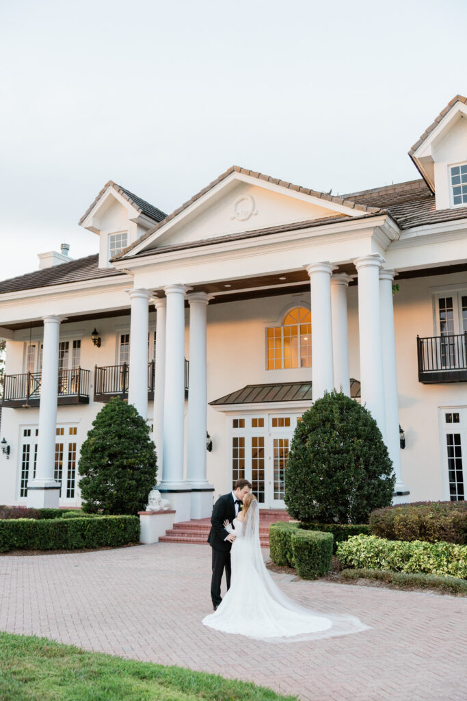 Luxmore Grand Estate wedding couple portraits photographed by Florida wedding photographer Angelika Krug Photo & Film